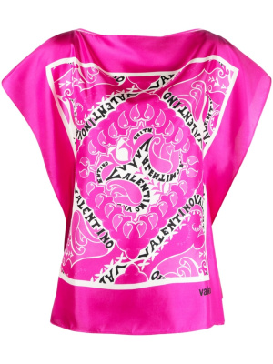 

Manifesto Bandana-print silk top, Valentino Garavani Manifesto Bandana-print silk top