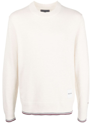 

Logo-patch knitted jumper, Tommy Hilfiger Logo-patch knitted jumper