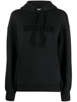 

Logo-embroidered long-sleeve hoodie, Woolrich Logo-embroidered long-sleeve hoodie