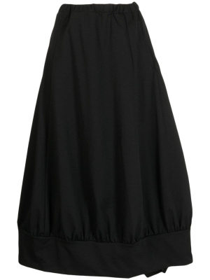 

Asymmetric high-waist midi skirt, Yohji Yamamoto Asymmetric high-waist midi skirt