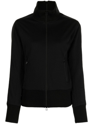 

Stripe-detail zip-up sweatshirt, Yohji Yamamoto Stripe-detail zip-up sweatshirt