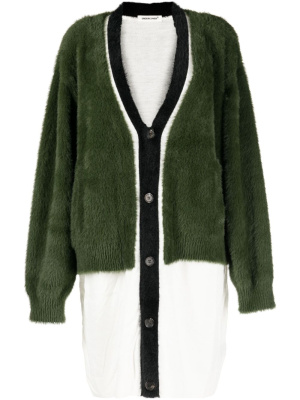 

Layered-design V-neck cardigan, Undercover Layered-design V-neck cardigan