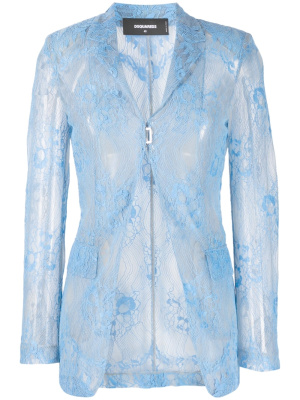 

Floral-lace single-breasted blazer, Dsquared2 Floral-lace single-breasted blazer