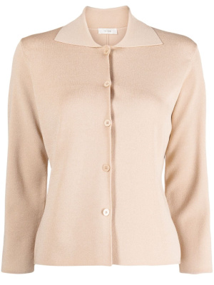 

Cutaway-collar fine-knit cardigan, The Row Cutaway-collar fine-knit cardigan
