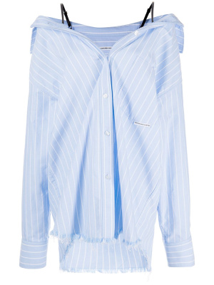 

Off-shoulder striped shirt, Alexander Wang Off-shoulder striped shirt