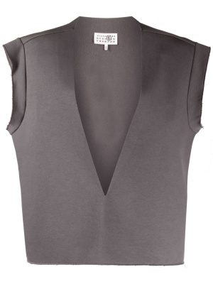 

Panelled cap-sleeves T-shirt, MM6 Maison Margiela Panelled cap-sleeves T-shirt