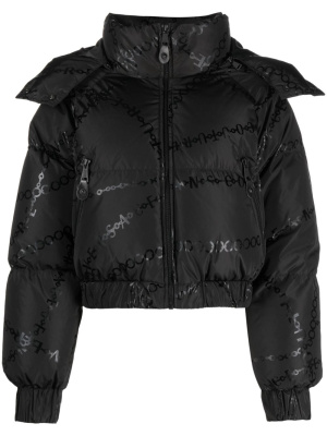 

Logo-print cropped puffer jacket, Versace Jeans Couture Logo-print cropped puffer jacket