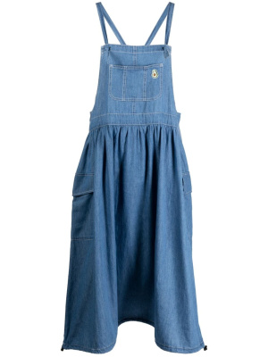

Logo-patch flared cotton dress, CHOCOOLATE Logo-patch flared cotton dress