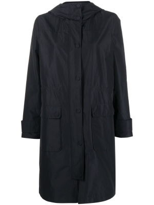 

Cotton hooded raincoat, Yves Salomon Cotton hooded raincoat