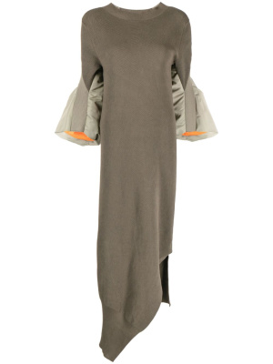

Balloon-sleeve asymmetric dress, Sacai Balloon-sleeve asymmetric dress