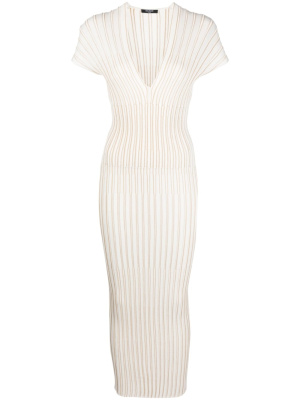 

Striped knitted maxi dress, Balmain Striped knitted maxi dress
