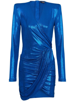 

Glittered ruched dress, Balmain Glittered ruched dress