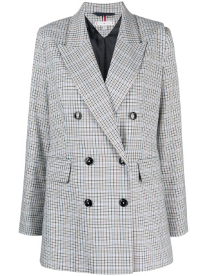 

Checked double-breasted blazer, Tommy Hilfiger Checked double-breasted blazer