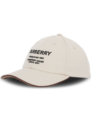 

Embroidered-logo six-panel cap, Burberry Embroidered-logo six-panel cap