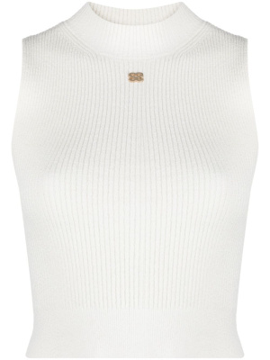 

Logo-plaque ribbed tank top, SANDRO Logo-plaque ribbed tank top