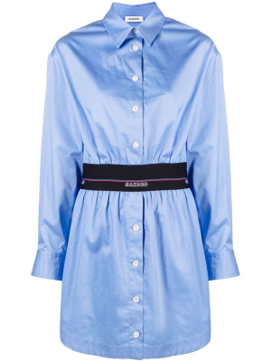 

Logo-waistband mini shirtdress, SANDRO Logo-waistband mini shirtdress