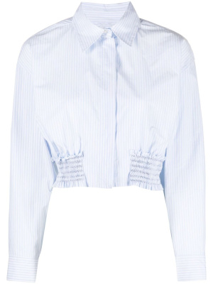 

Smocked-hem cropped shirt, SANDRO Smocked-hem cropped shirt