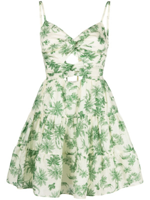 

Nances palm-tree-print minidress, SANDRO Nances palm-tree-print minidress