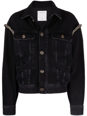 

Crystal-embellished denim jacket, SANDRO Crystal-embellished denim jacket