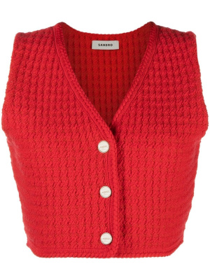 

Cropped knit vest, SANDRO Cropped knit vest