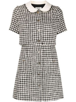 

Faustina houndstooth-print dress, SANDRO Faustina houndstooth-print dress