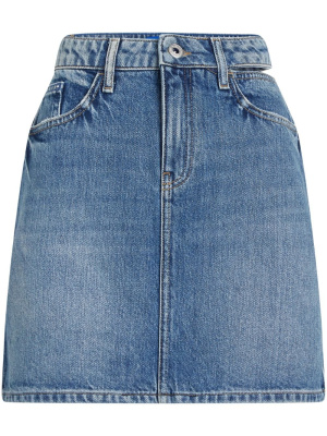 

Logo-patch denim miniskirt, Karl Lagerfeld Jeans Logo-patch denim miniskirt