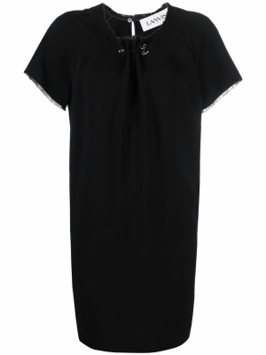 

Gathered-detail short-sleeve dress, Lanvin Gathered-detail short-sleeve dress