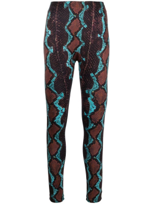 

Snakeskin-print high-waisted leggings, Roberto Cavalli Snakeskin-print high-waisted leggings