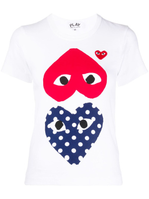 

Short sleeve heart logo T-shirt, Comme Des Garçons Play Short sleeve heart logo T-shirt