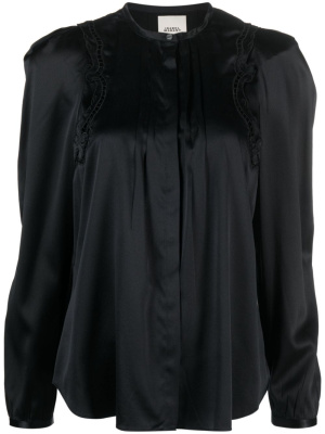 

Lace-detail pleated blouse, ISABEL MARANT Lace-detail pleated blouse