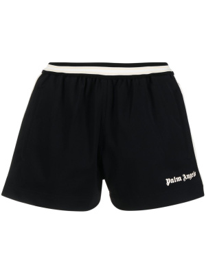 

Logo-print stripe-detail shorts, Palm Angels Logo-print stripe-detail shorts
