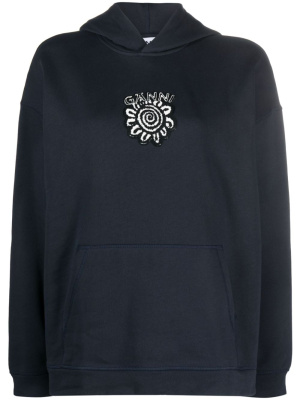 

Isoli Flower organic cotton hoodie, GANNI Isoli Flower organic cotton hoodie