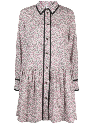 

Floral-print organic cotton minidress, GANNI Floral-print organic cotton minidress