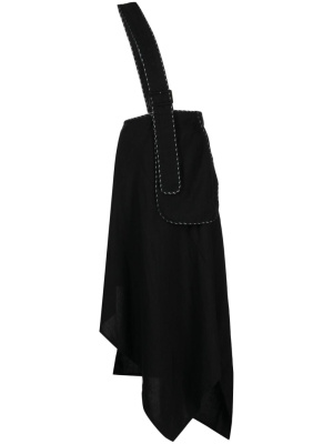 

Asymmetric draped midi skirt, Yohji Yamamoto Asymmetric draped midi skirt