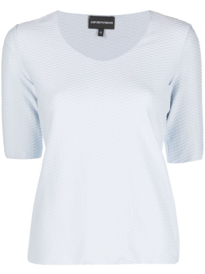 

U-neck short-sleeve jersey, Emporio Armani U-neck short-sleeve jersey