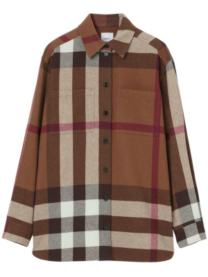 

Haymarket Check-pattern flannel shirt, Burberry Haymarket Check-pattern flannel shirt