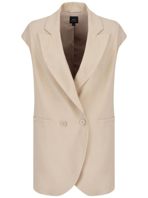 

Double-breasted cap-sleeved vest, Armani Exchange Double-breasted cap-sleeved vest