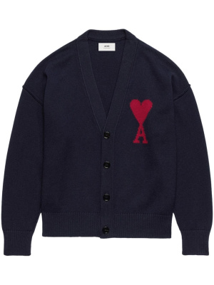 

Ami de Coeur wool cardigan, AMI Paris Ami de Coeur wool cardigan