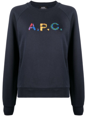 

Logo-patch cotton sweatshirt, A.P.C. Logo-patch cotton sweatshirt