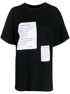 

Logo-patch oversized T-shirt, MM6 Maison Margiela Logo-patch oversized T-shirt