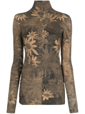 

Floral-print jersey top, MM6 Maison Margiela Floral-print jersey top