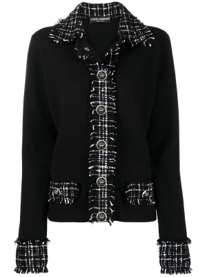 

Tweed-trim jumper, Dolce & Gabbana Tweed-trim jumper