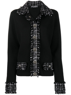 

Tweed-trim jumper, Dolce & Gabbana Tweed-trim jumper
