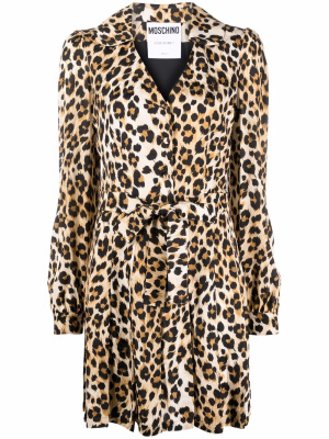 

Leopard-print shirt dress, Moschino Leopard-print shirt dress