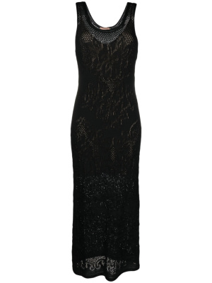 

Perforated-mesh maxi dress, TWINSET Perforated-mesh maxi dress