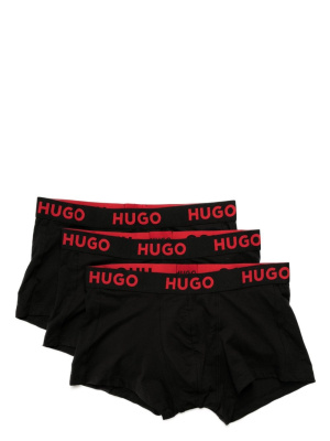 

Logo-waistband lyocell-blend boxers (pack of three), HUGO Logo-waistband lyocell-blend boxers (pack of three)