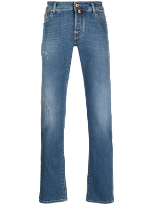 

Rear logo-patch slim-cut jeans, Jacob Cohën Rear logo-patch slim-cut jeans