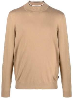 

Contrasting-trim mock-neck jumper, BOSS Contrasting-trim mock-neck jumper