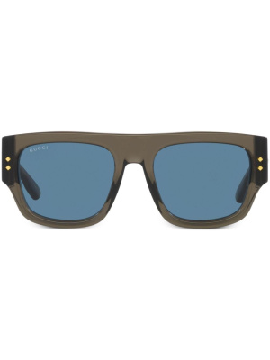 

Logo-engraved square-frame sunglasses, Gucci Eyewear Logo-engraved square-frame sunglasses