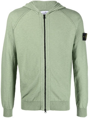 

Logo-patch cotton-blend cardigan, Stone Island Logo-patch cotton-blend cardigan